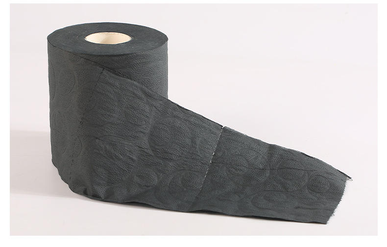 rollo de papel higiénico negro