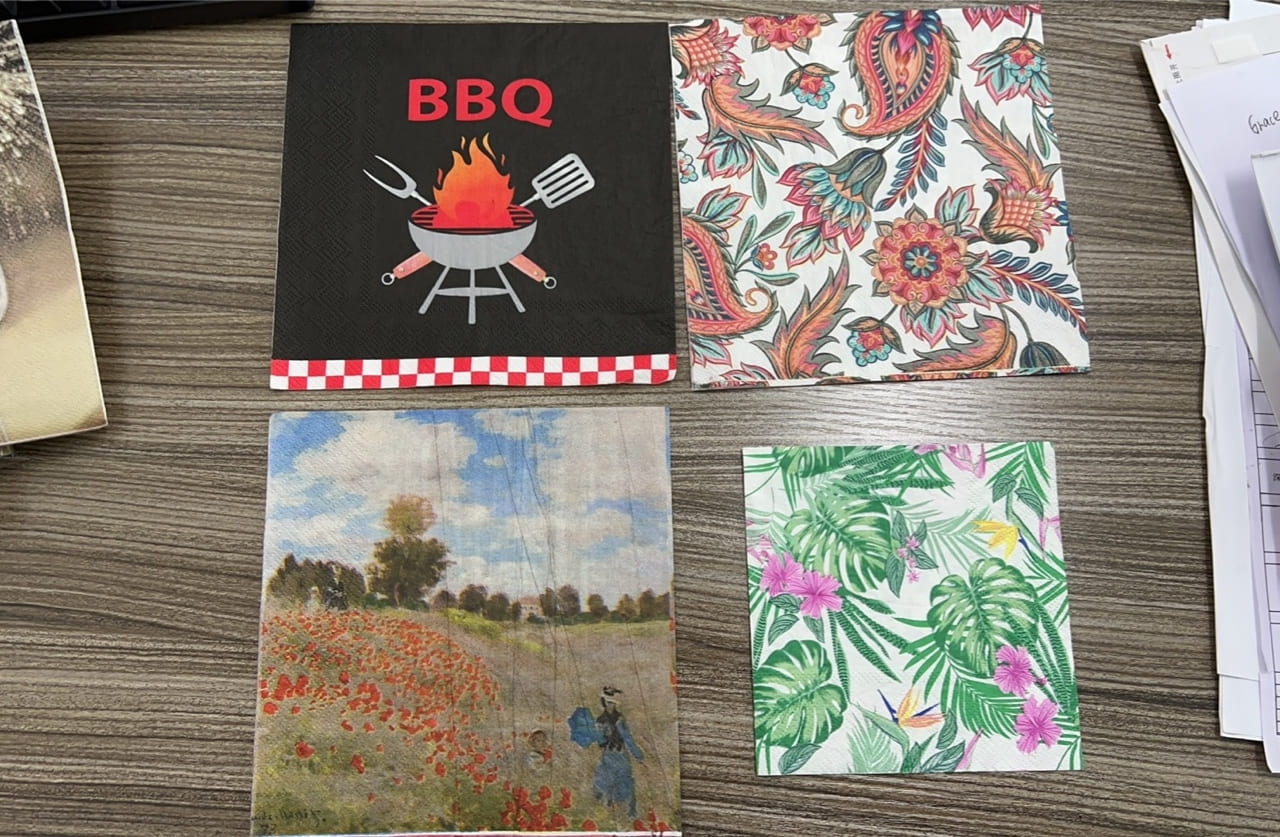 customize pattern print napkins