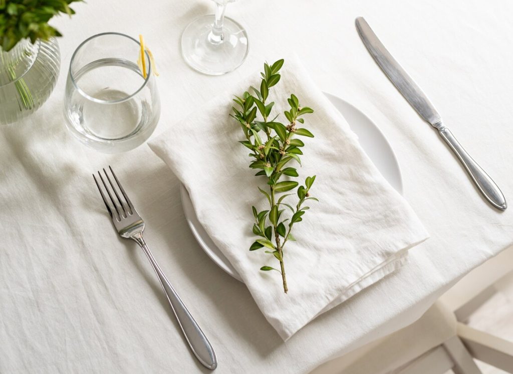 white cloth napkin. rustic table decor. cloth napkins set. wedding napkins. table linens
