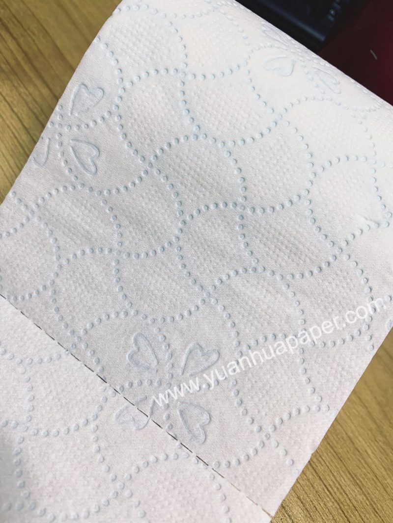 embossing print toilet tissue roll vwith uneven particles (1)