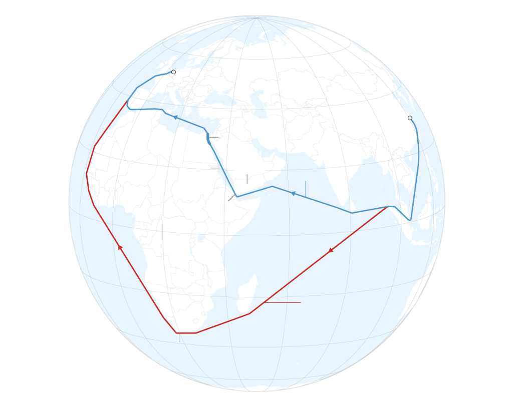 red sea attacks disrupt global shipping