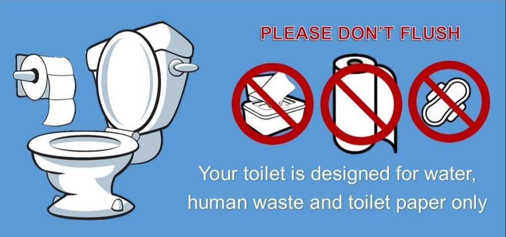 don't flush paper towels， save the pipes