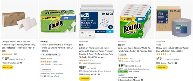 tad paper towel amazon.com