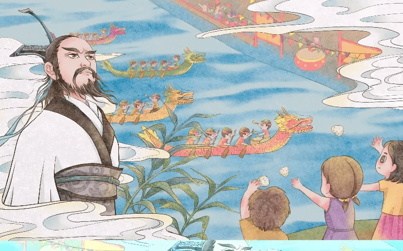 qu yuan chinese poet in the dragon boat festival story
