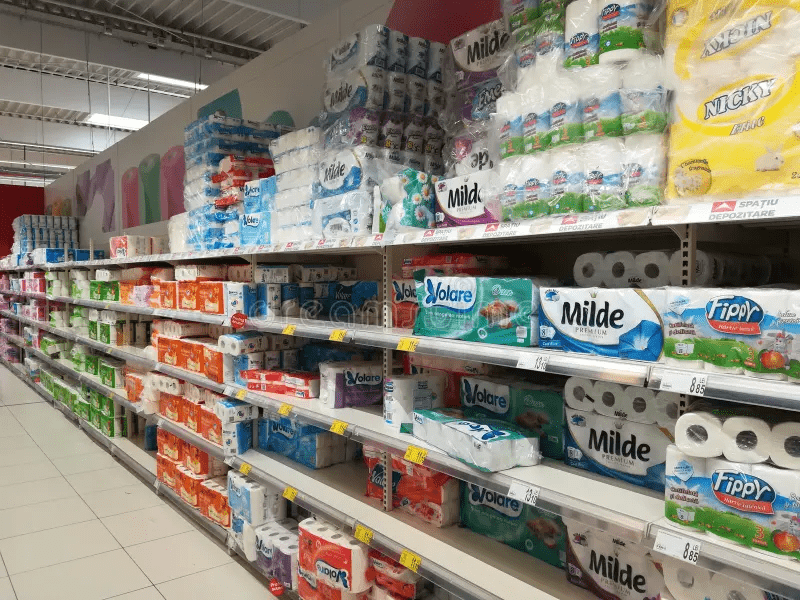 toilet tissue paper sale store stock photos (1)