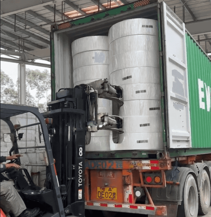 load more tissue parent rolls in a container (6)