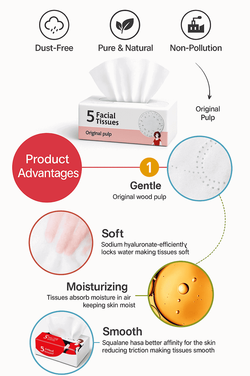 moisturizing lotion facial tissue for skin care