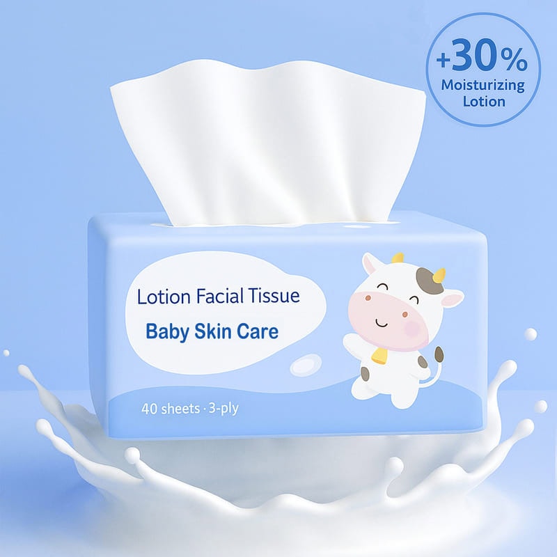 moisturizing lotion cream facial tissue jumbo roll manufacturer -yuanhuapaper
