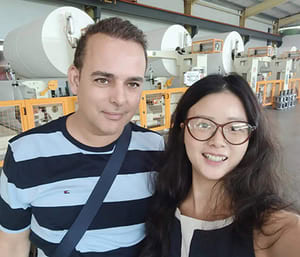 6.isreal customer visiting our paper mill