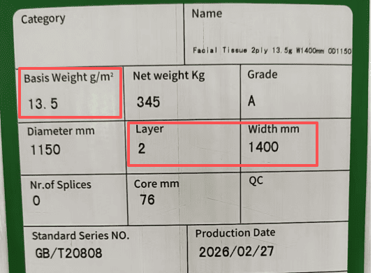 why do tissue jumbo roll parent roll quotes require paper weight, ply and roll width specifications
